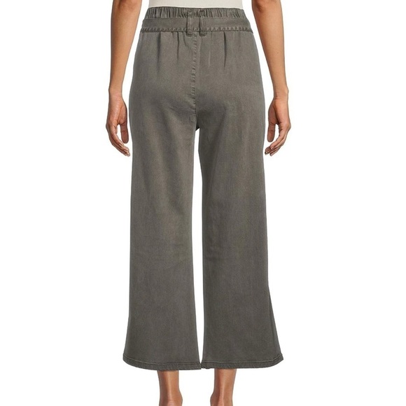 Splendid Alys Tie High Waist Wide Leg Cropped Pants - XS - Picture 2 of 7